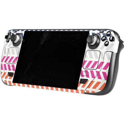 Striped Chevron Steam Deck Handheld Gaming Computer Skin